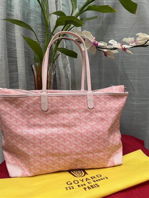 pink goyard tote bag|goyard tote bag with zipper.